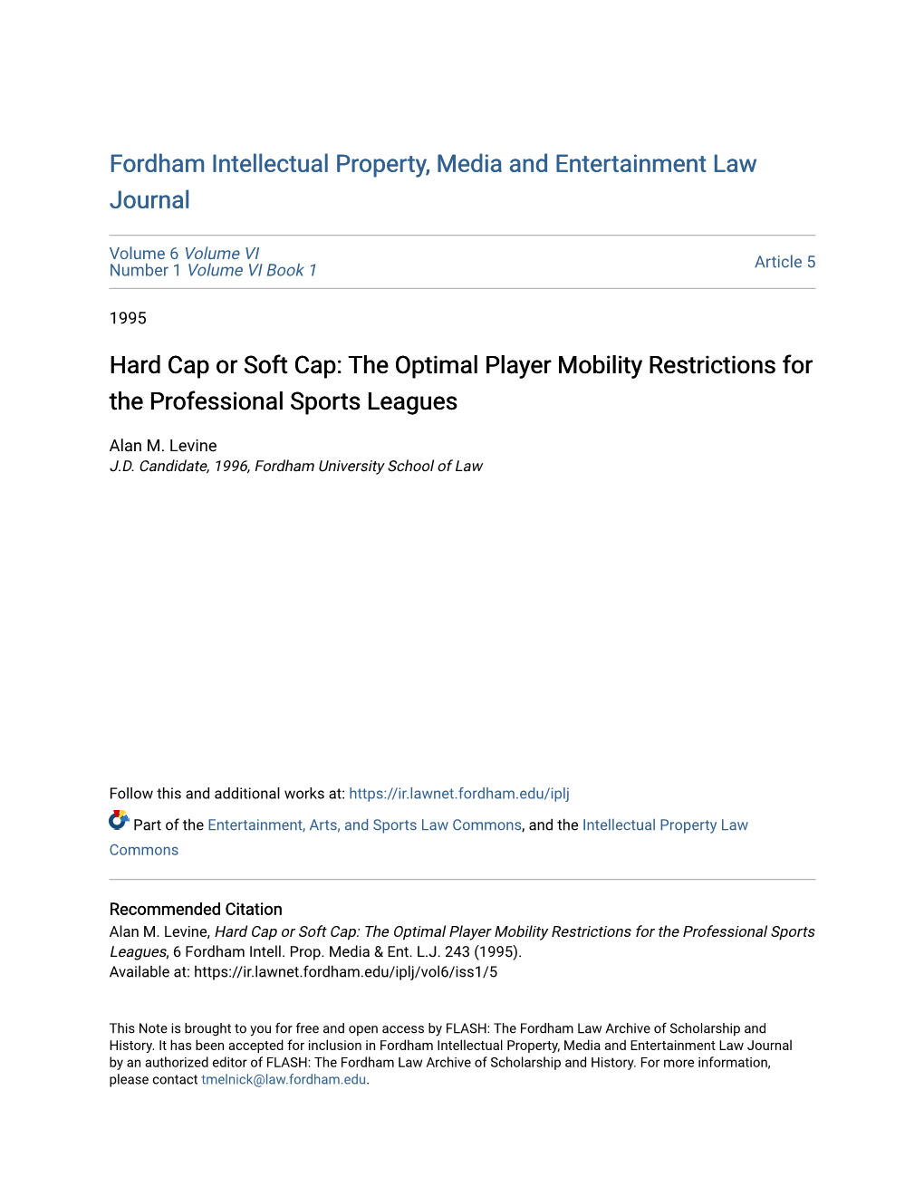 Hard Cap Or Soft Cap: the Optimal Player Mobility Restrictions for the Professional Sports Leagues