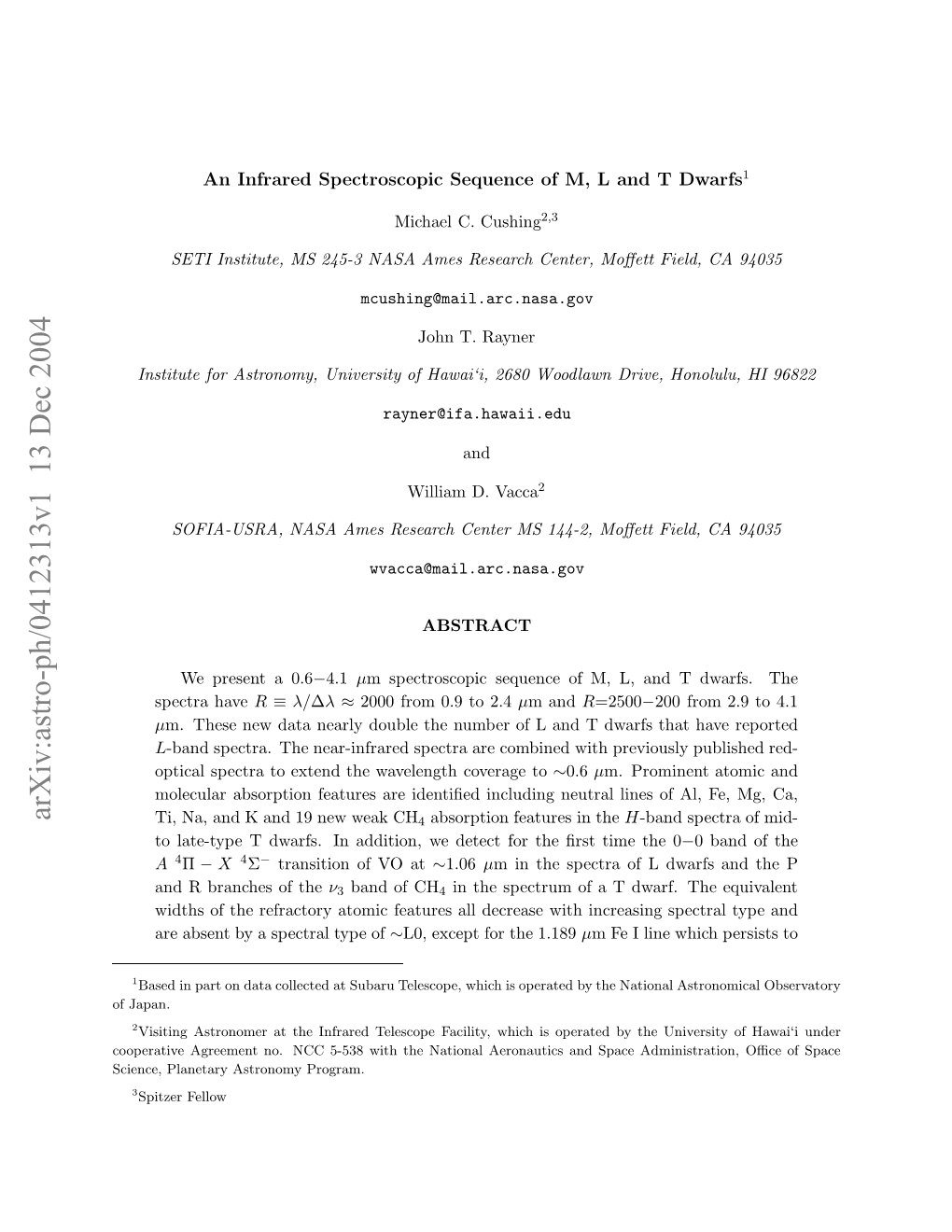 An Infrared Spectroscopic Sequence of M, L and T Dwarfs