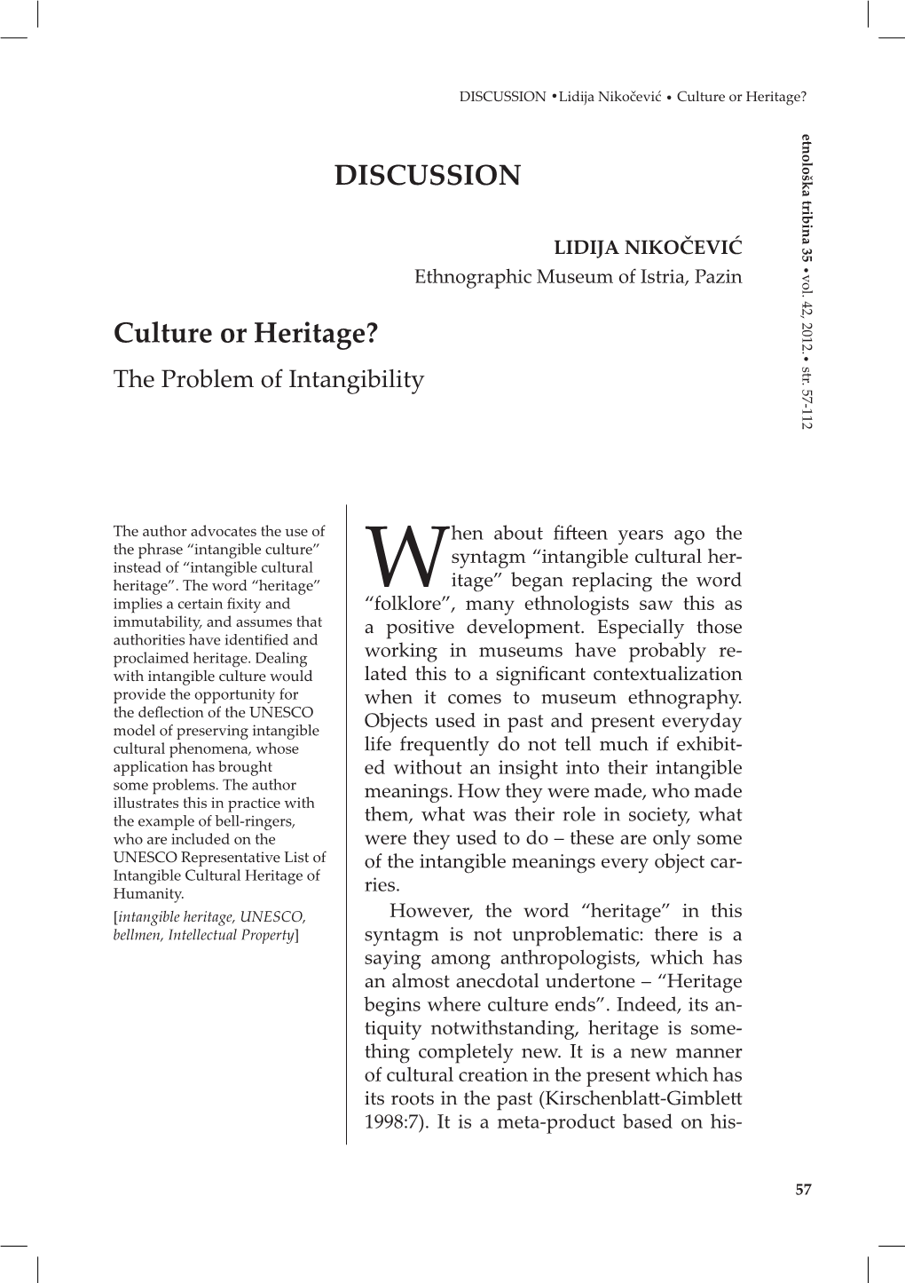 Discussion Culture Or Heritage?