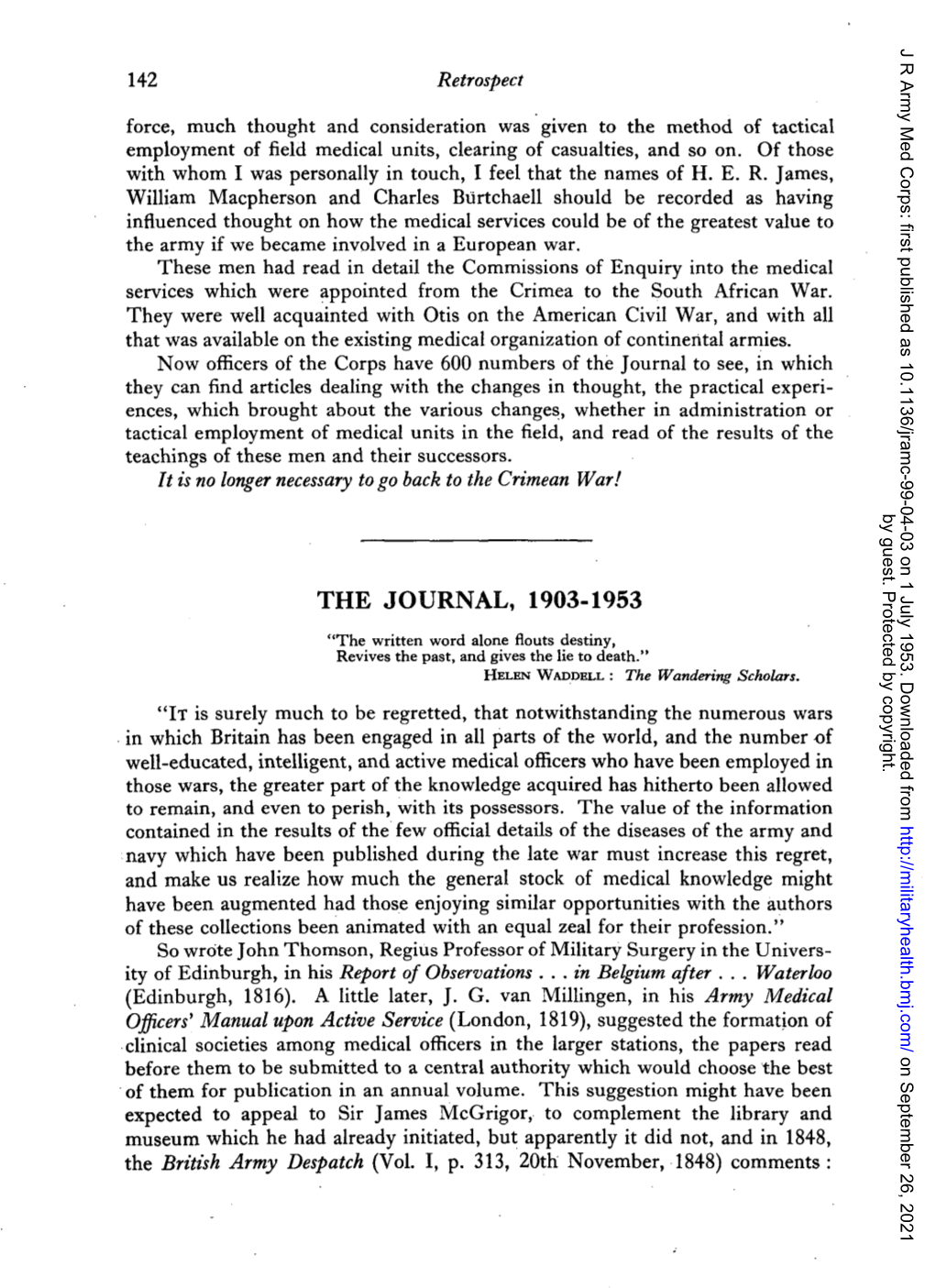 The Journal, 1903-1953