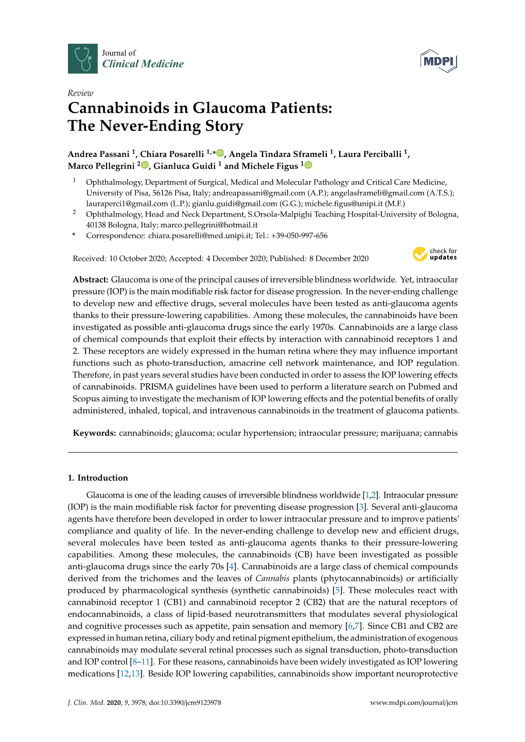 Cannabinoids in Glaucoma Patients: the Never-Ending Story