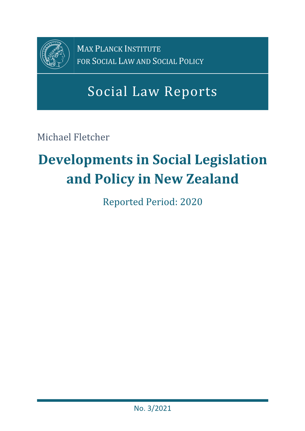 Social Law Reports No. 3/2021 (PDF)