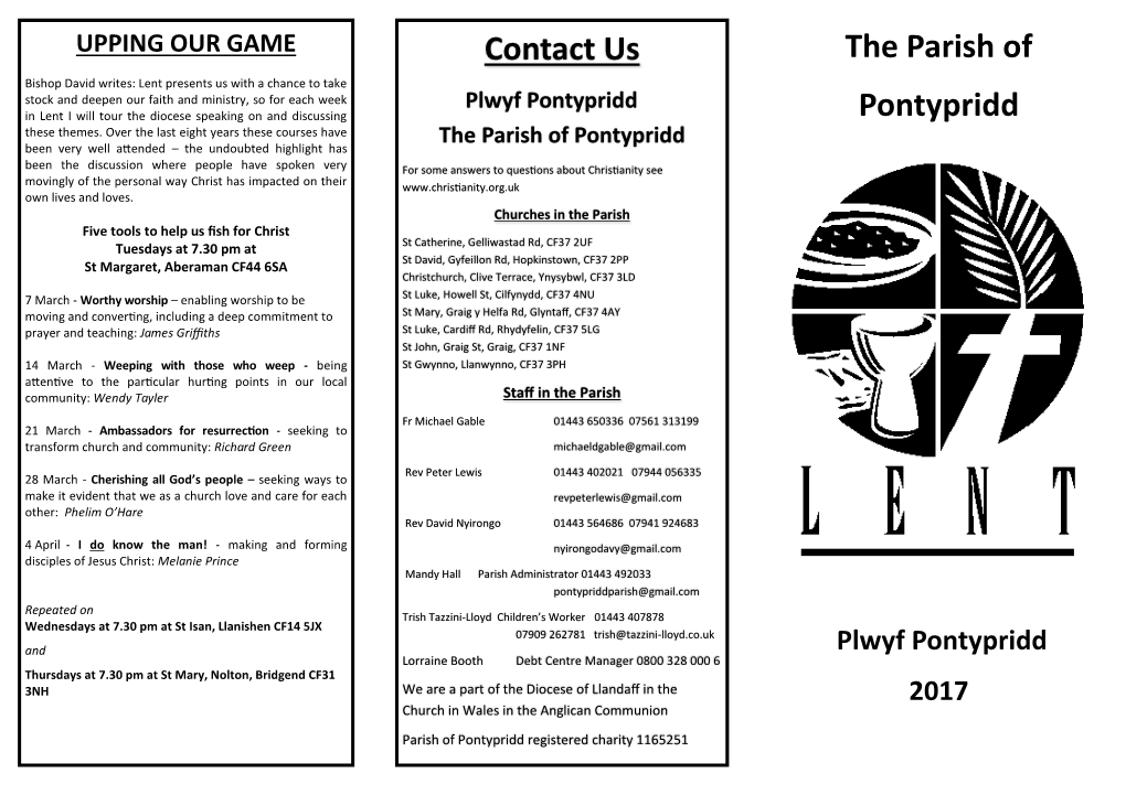 The Parish of Pontypridd Contact Us