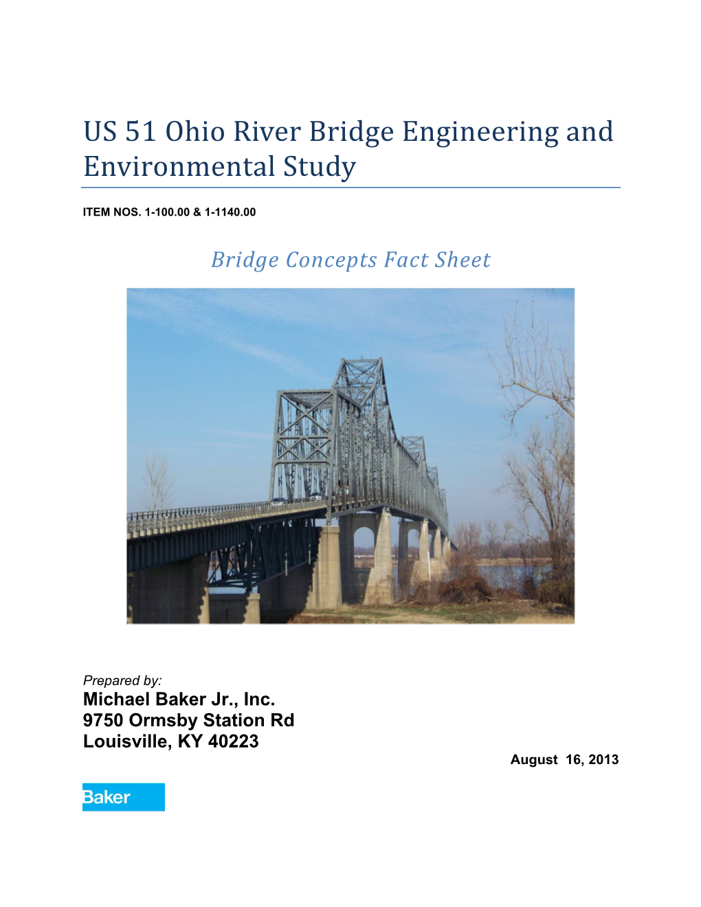 US 51 Ohio River Bridge Engineering and Environmental Study