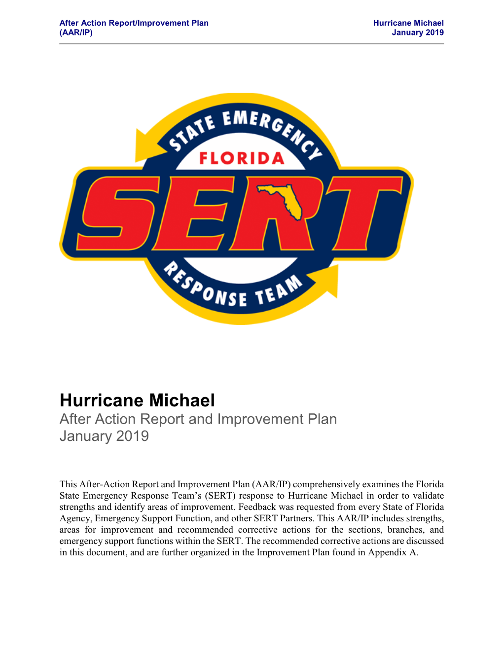 Hurricane Michael After-Action Report/Improvement Plan (AAR/IP) 2