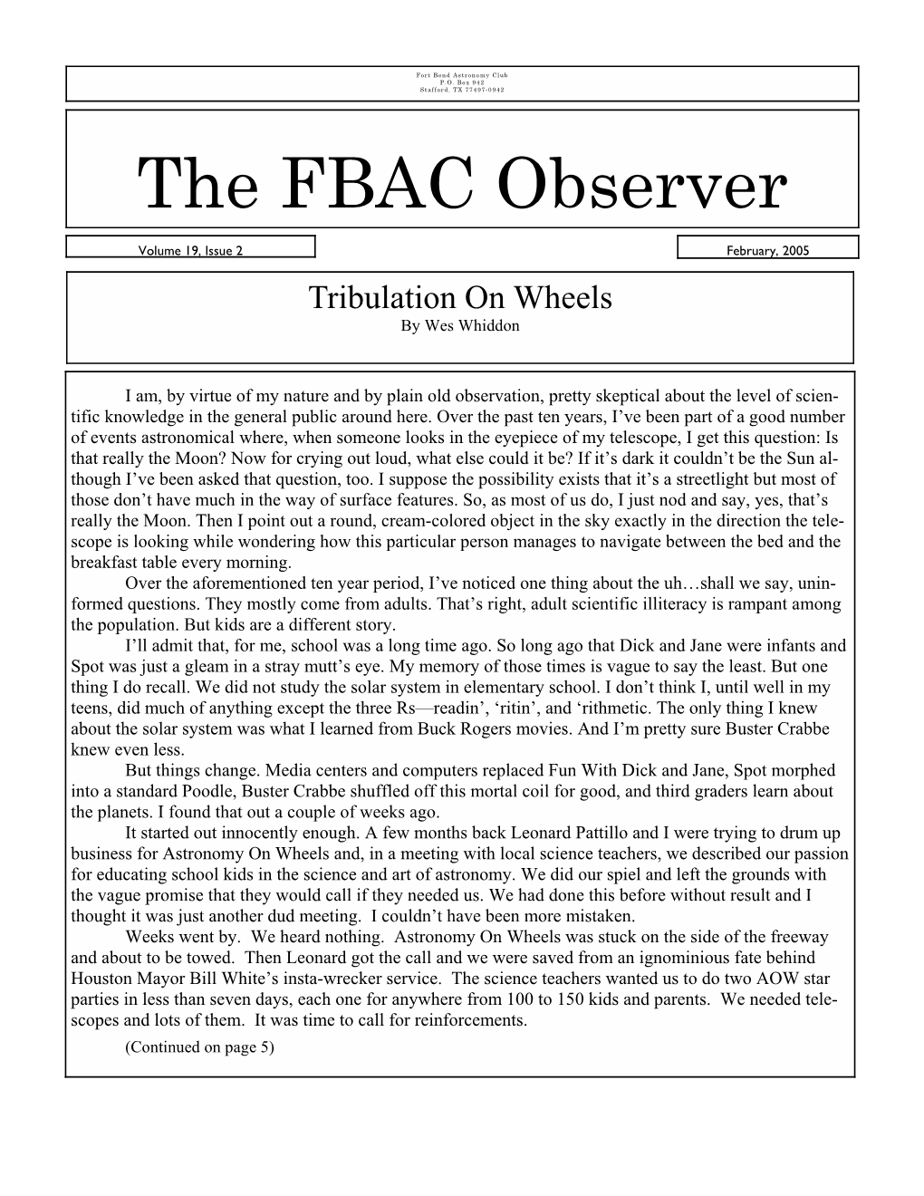 February 2005 Newsletter.Pub