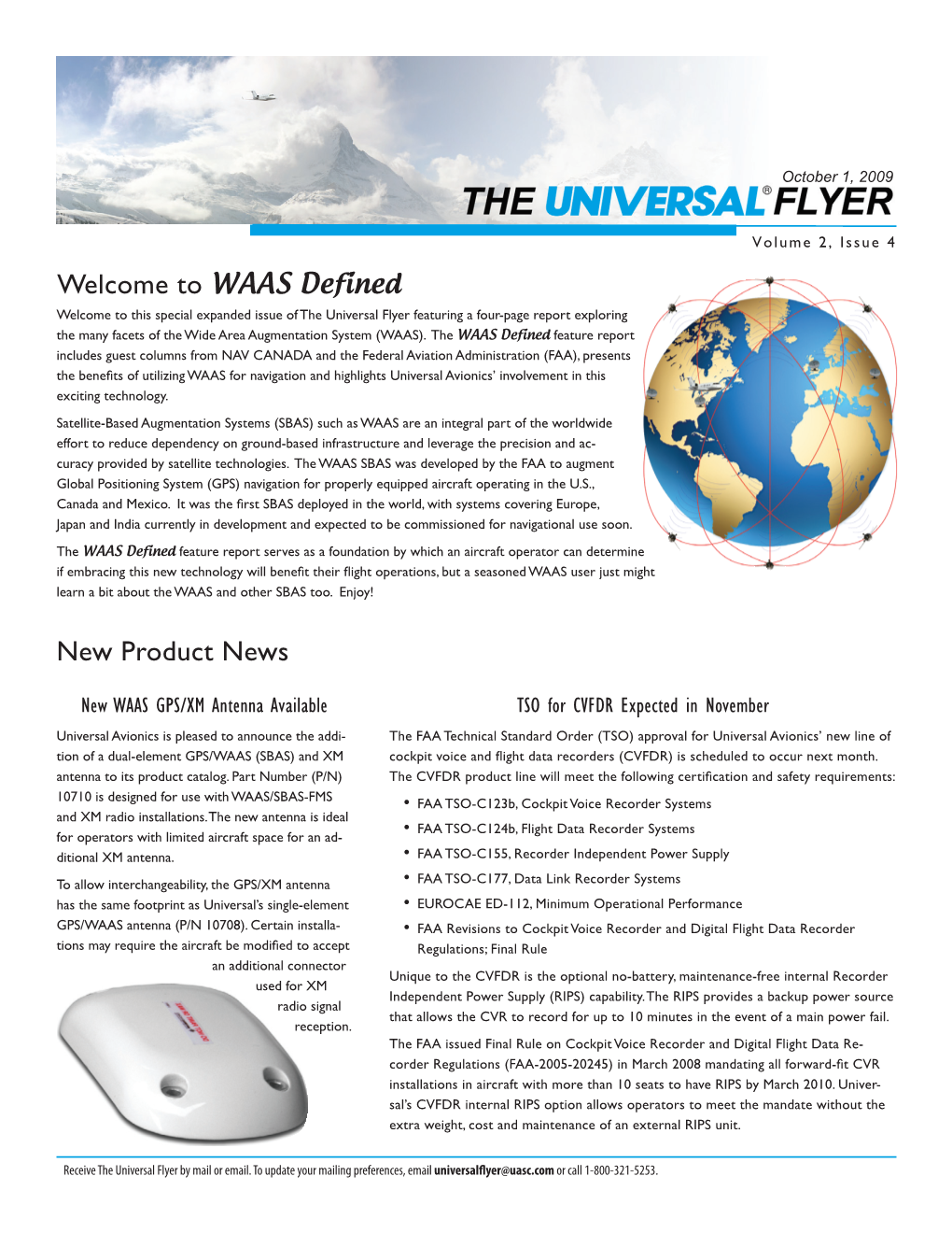 Welcome to WAAS Defined New Product News