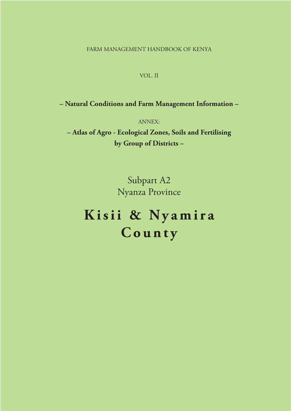 Kisii & Nyamira County