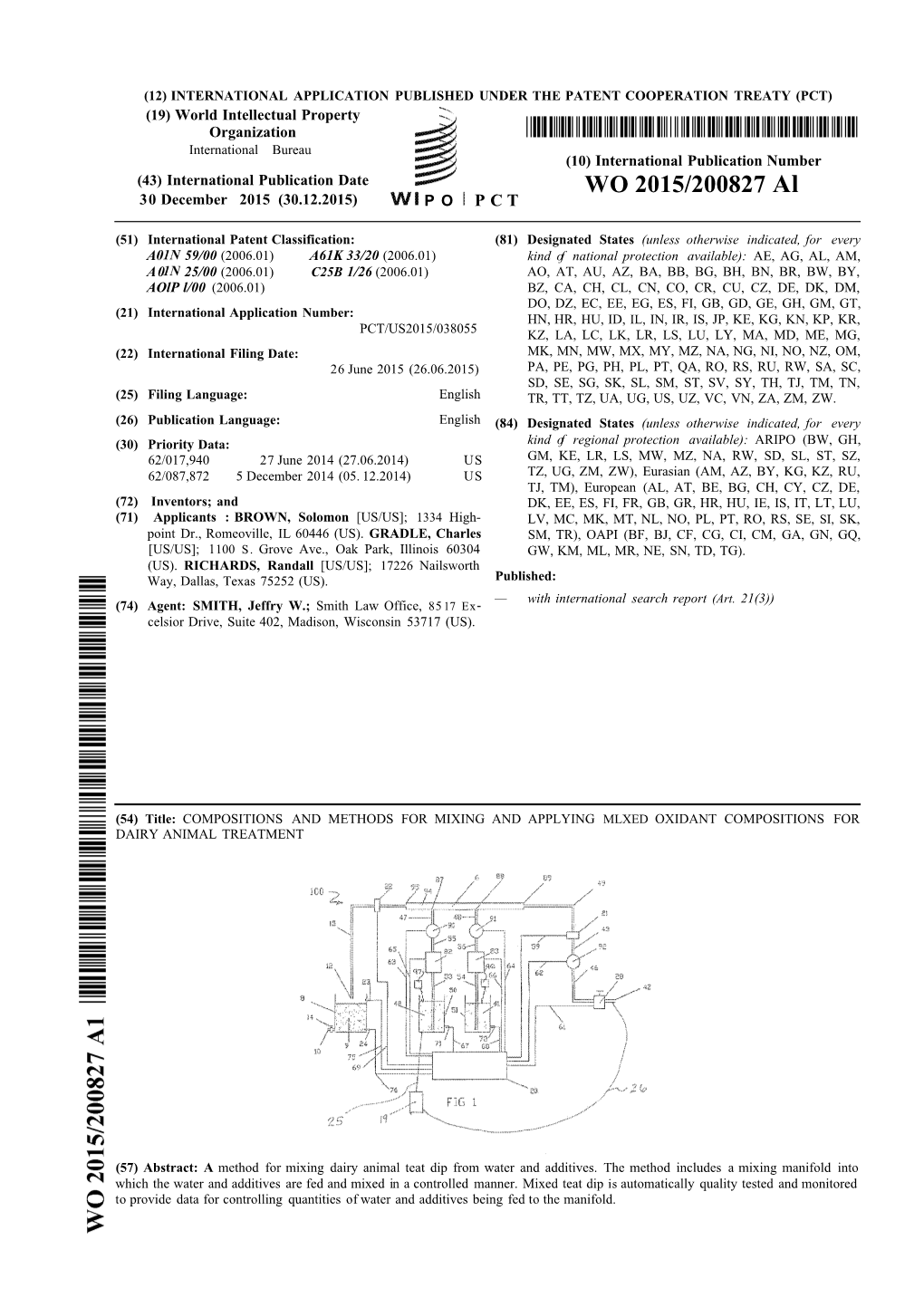 WO 2015/200827 Al 30 December 2015 (30.12.2015) P O P C T