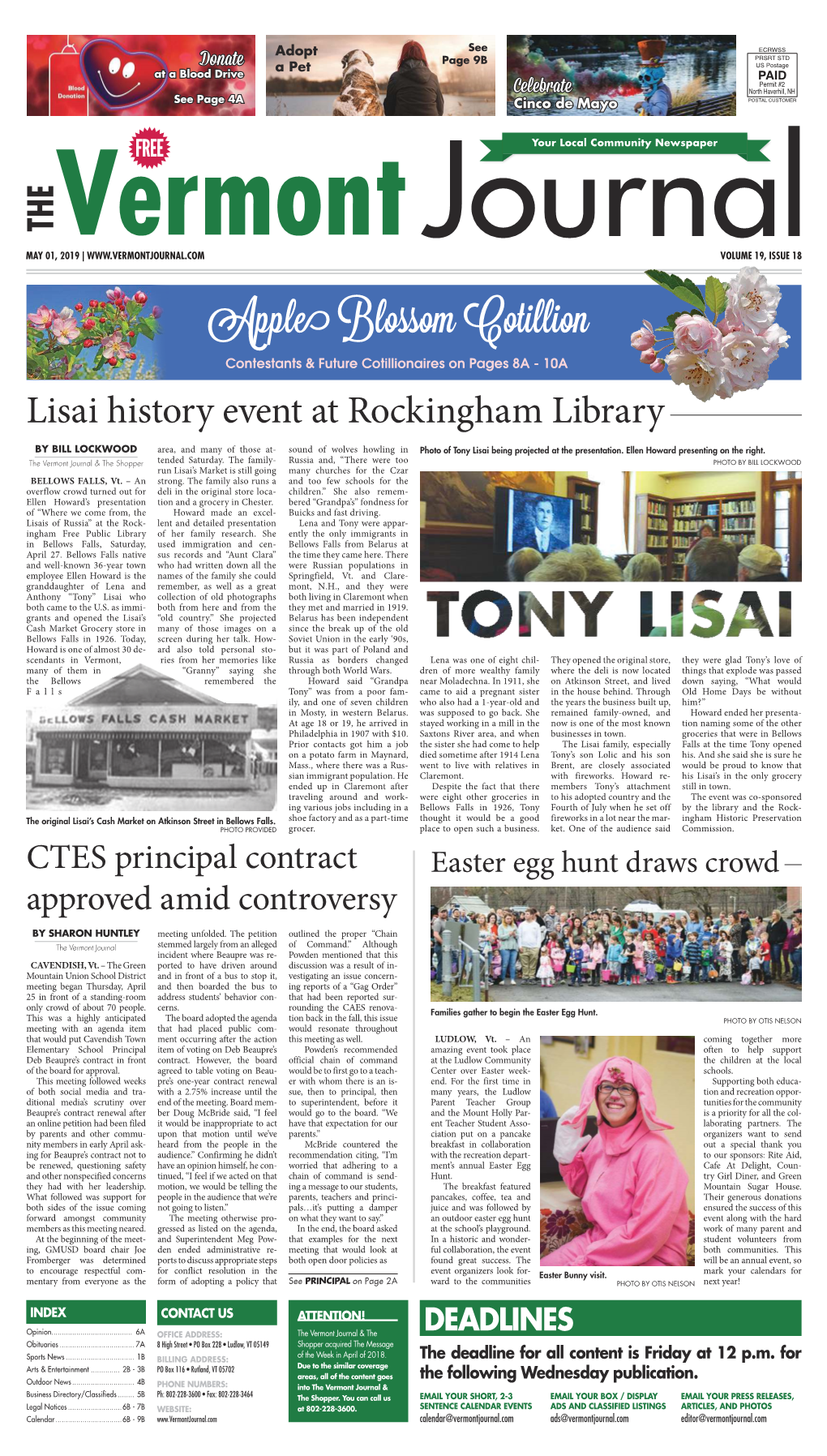 Apple Blossom Cotillion Contestants & Future Cotillionaires on Pages 8A - 10A Lisai History Event at Rockingham Library