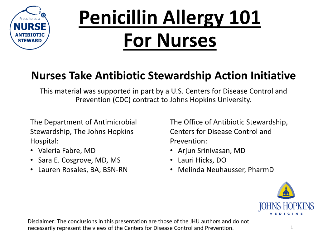 Penicillin Allergy 101 for Nurses
