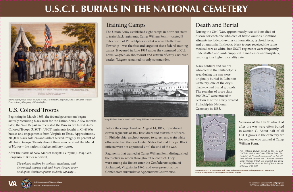 USCT Burials in the National Cemetery
