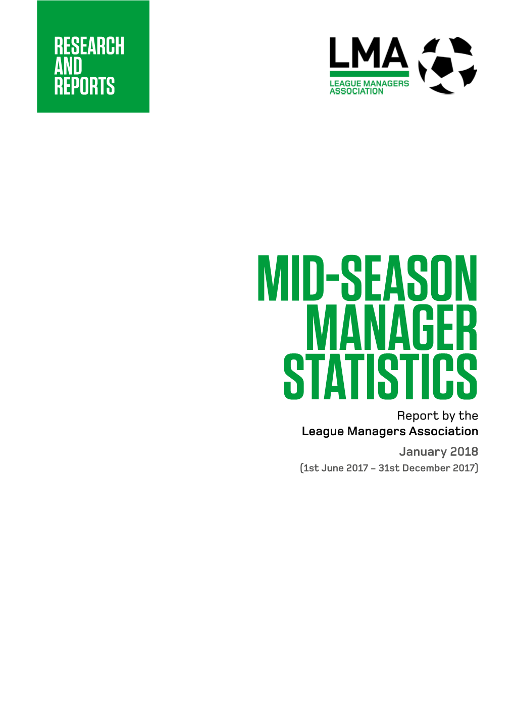 Lma Mid-Season Report and Statistics 2017-18