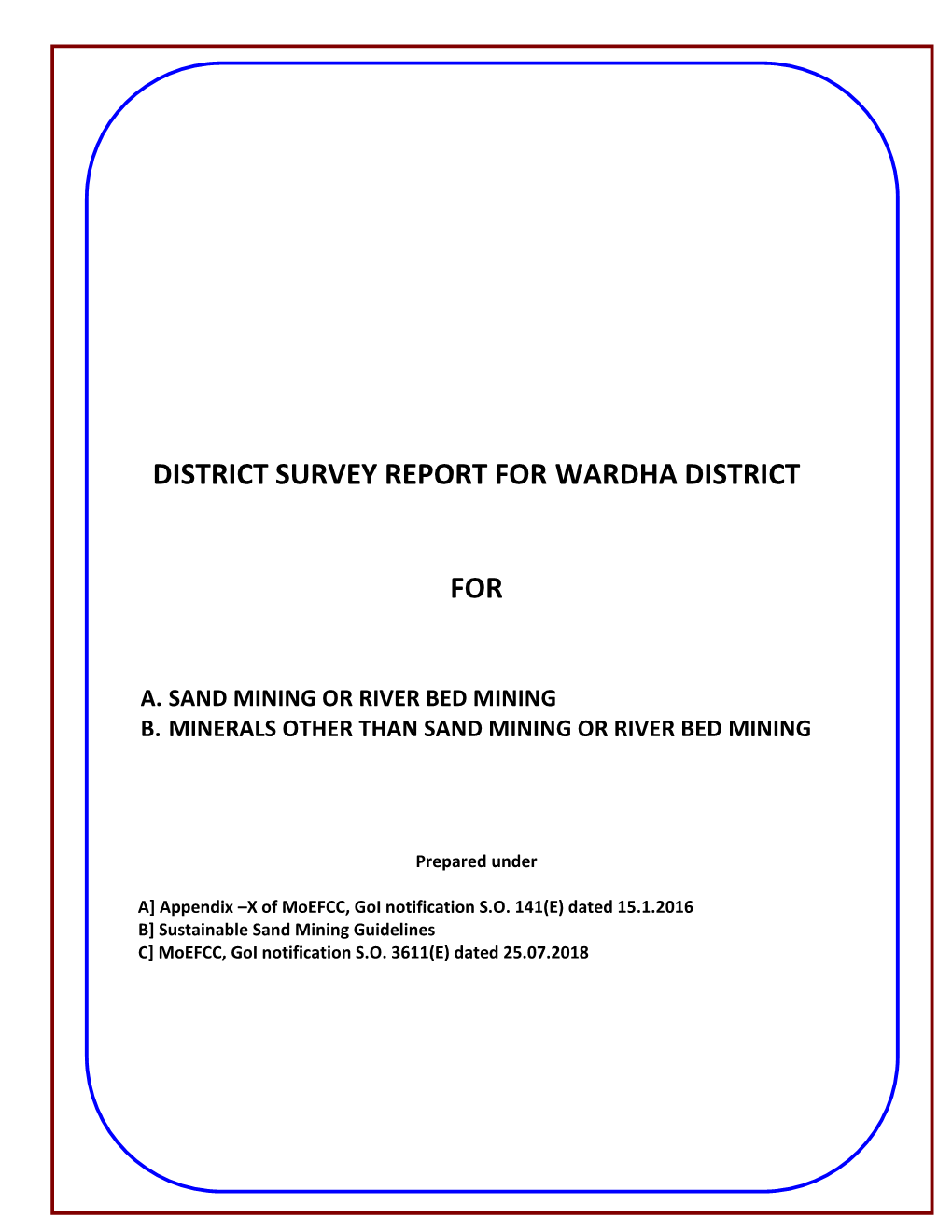 District Survey Report for Wardha District