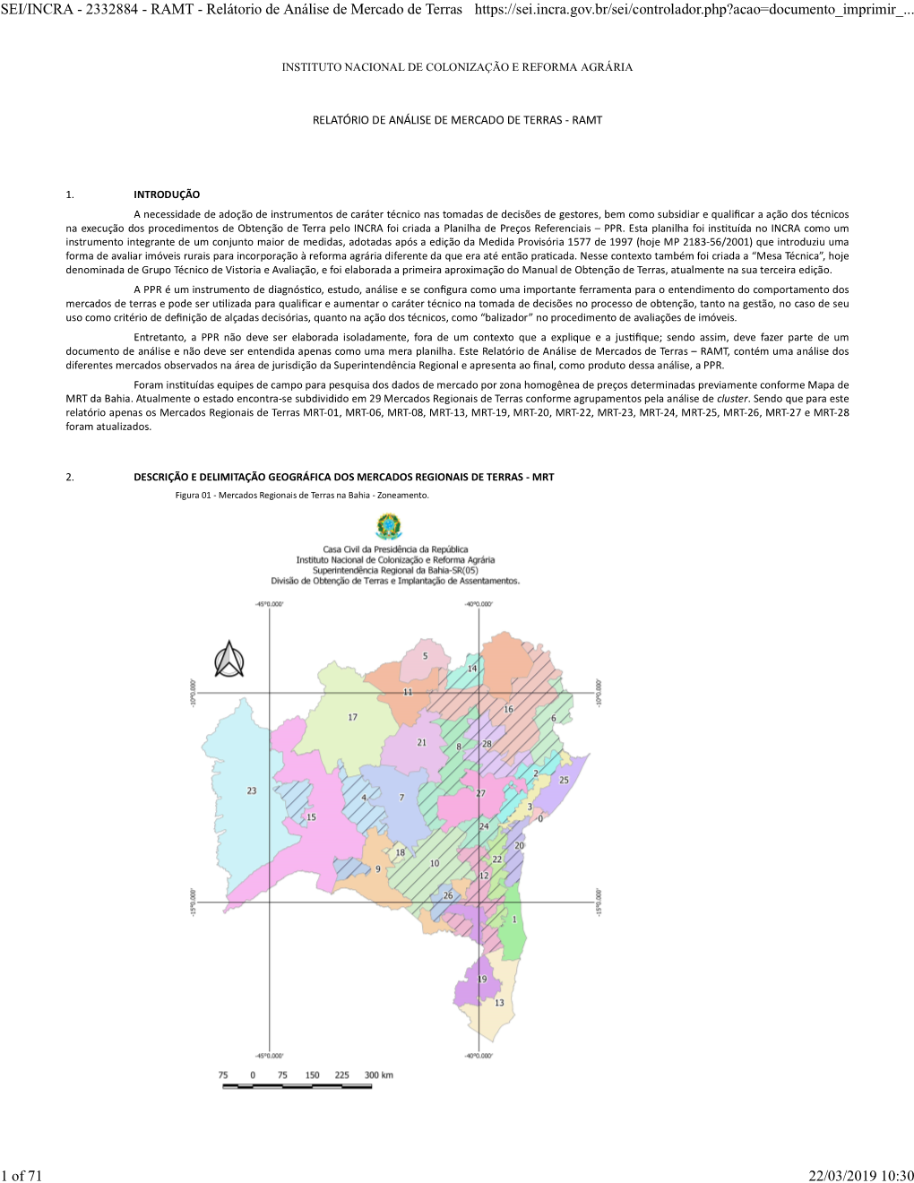 Relatório De Análise De Mercado De Terras - Ramt