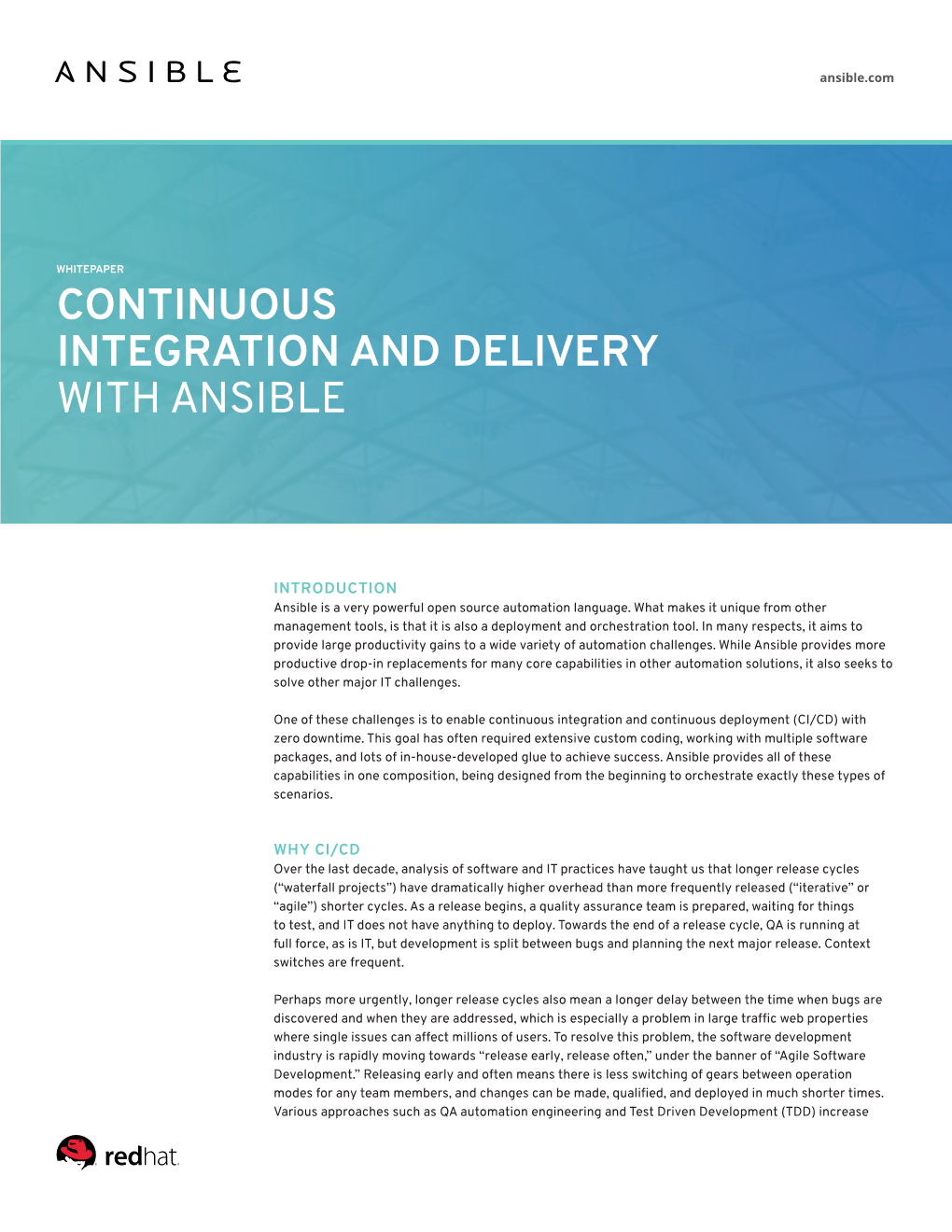 Continuous Integration and Delivery with Ansible