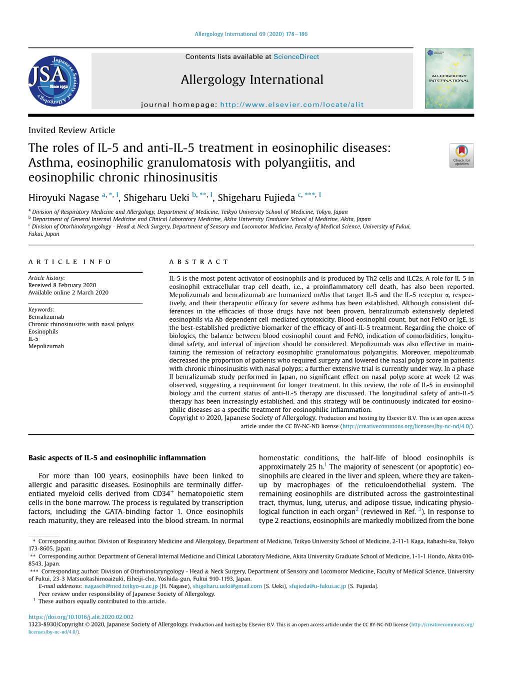 Asthma, Eosinophilic Granulomatosis with Polyangiitis, and Eosinophilic Chronic Rhinosinusitis