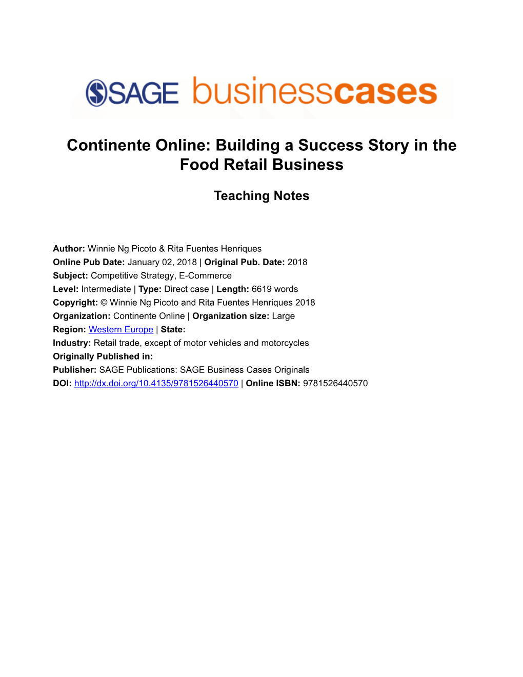 Continente Online: Building a Success Story in the Food Retail Business