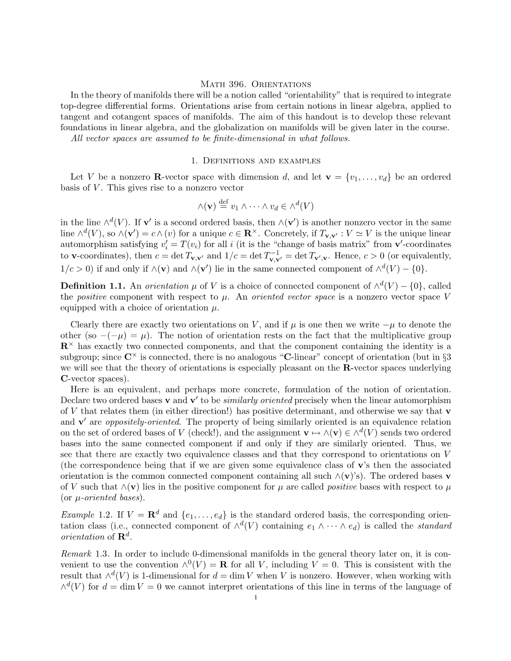 Orientability” That Is Required to Integrate Top-Degree Diﬀerential Forms