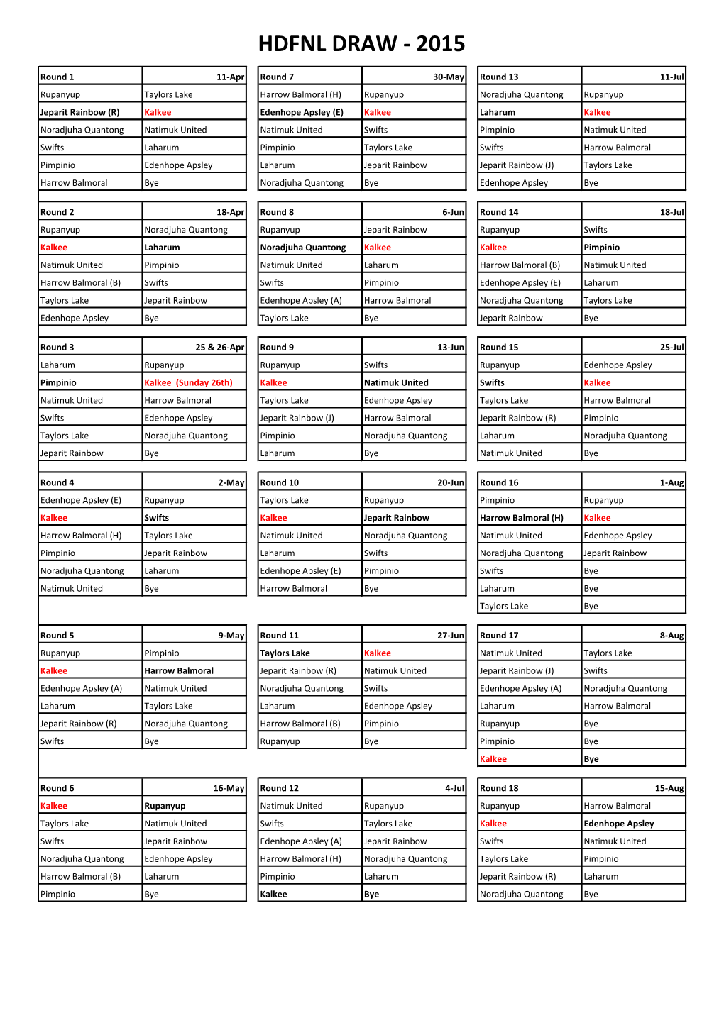 Hdfnl Draw - 2015