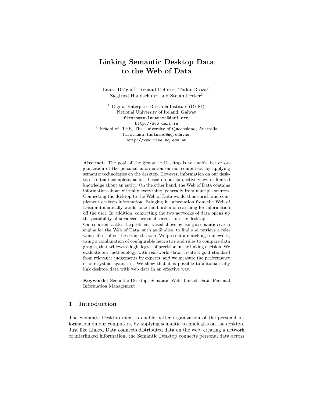 Linking Semantic Desktop Data to the Web of Data