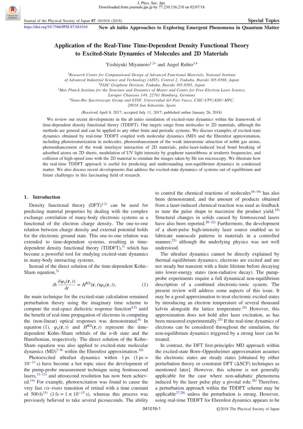 Application of the Real-Time Time-Dependent Density Functional Theory to Excited-State Dynamics of Molecules and 2D Materials