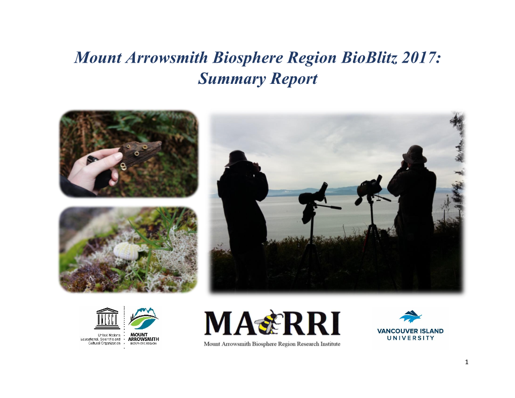 2017 MABR Bioblitz Summary Report