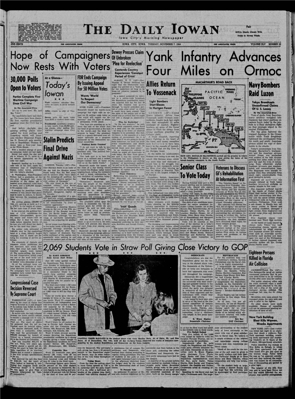 Daily Iowan (Iowa City, Iowa), 1944-11-07