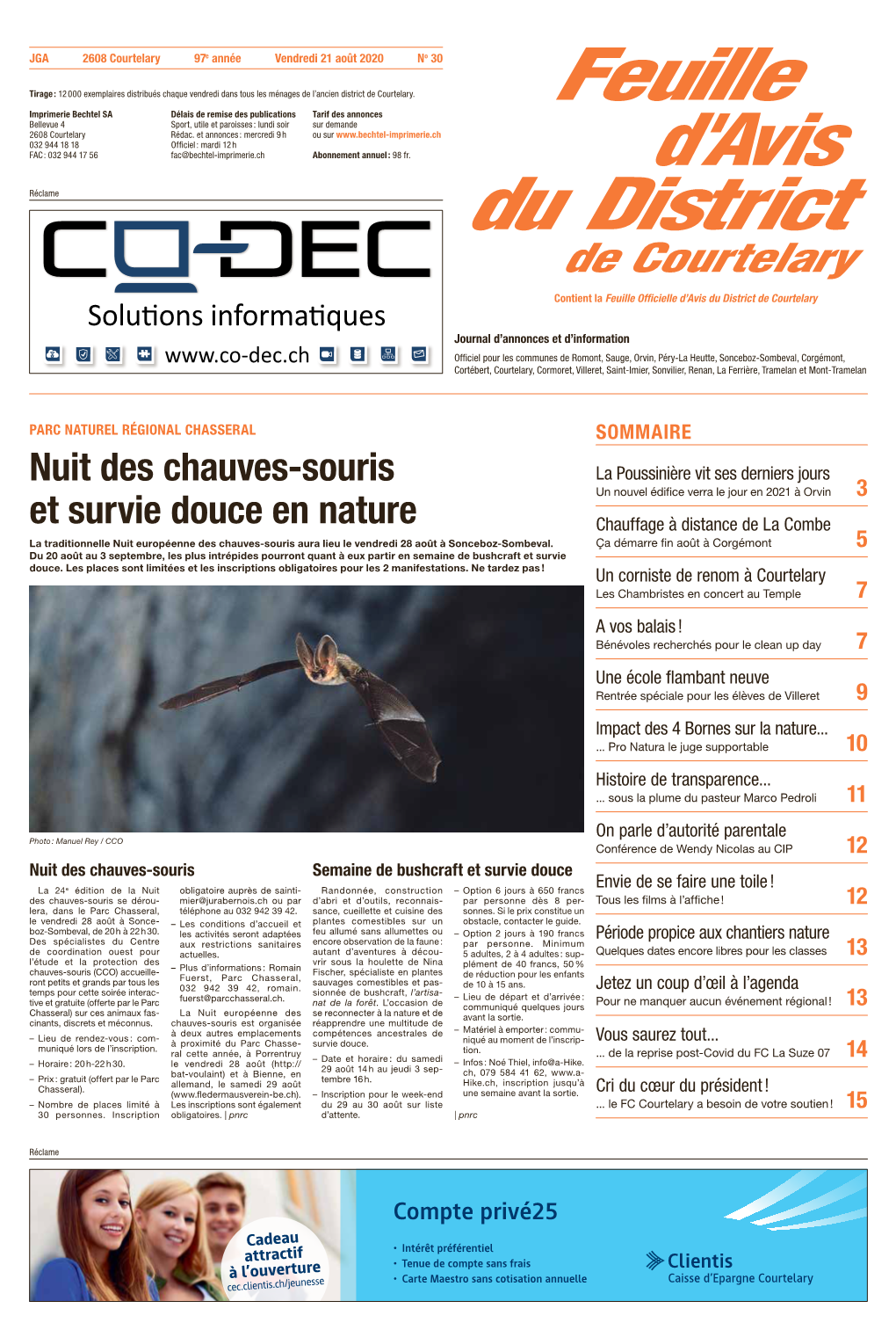 Nuit Des Chauves-Souris Et Survie Douce En Nature