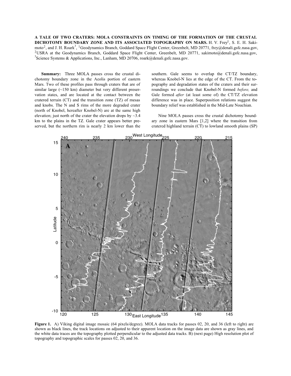 A Tale of Two Craters: Mola Constraints on Timing of the Formation of the Crustal Dichotomy Boundary Zone and Its Associated Topography on Mars