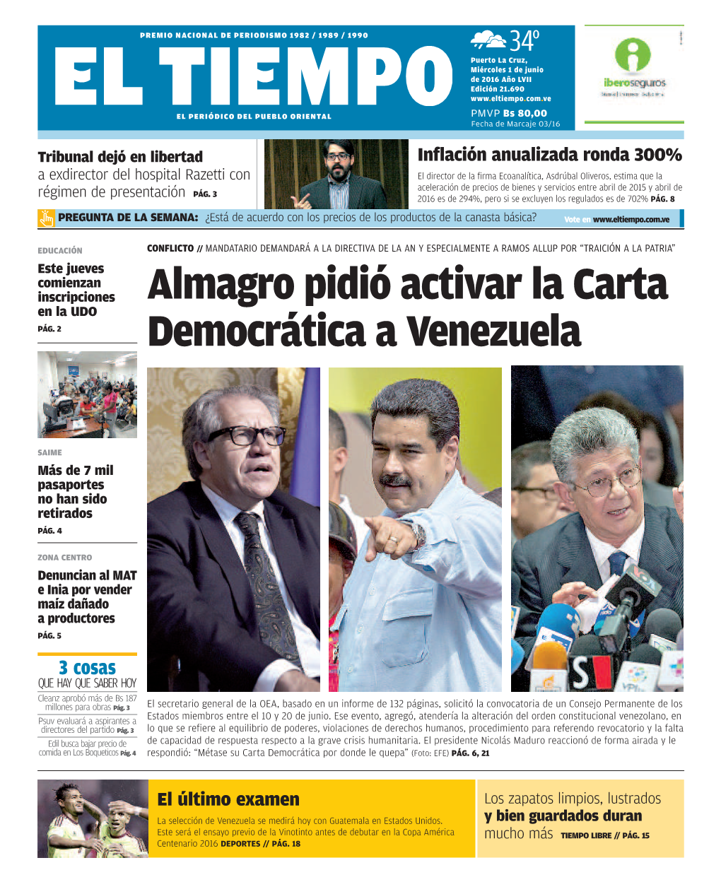 Almagro Pidió Activar La Carta Democrática a Venezuela