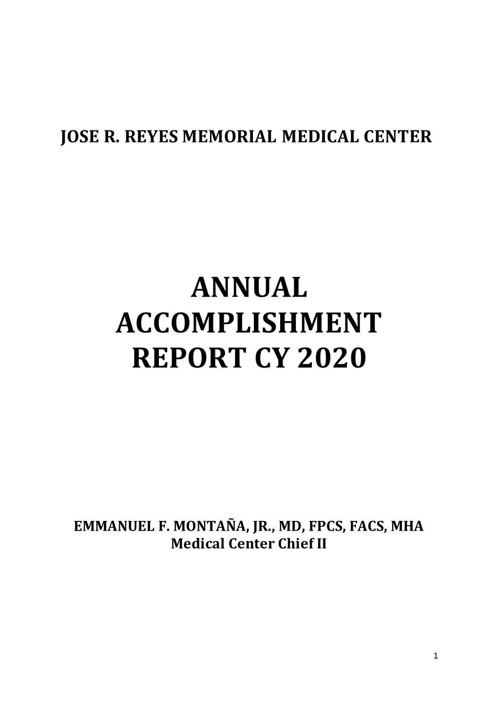 Annual Accomplishment Report Cy 2020