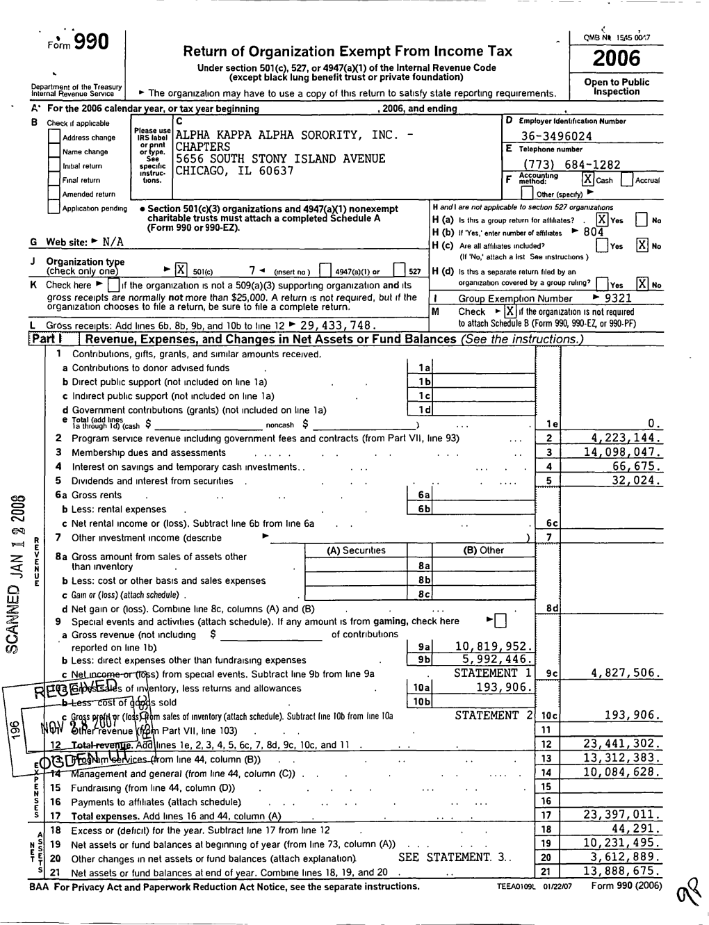 Return of Organization Exempt from Income