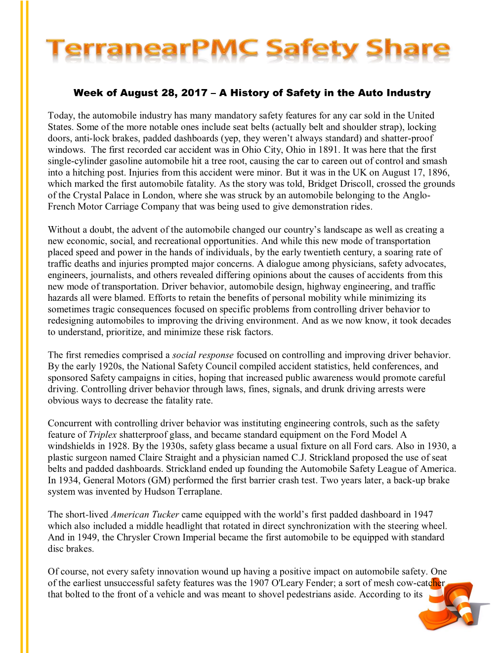 9-18-2017 a History of Safety in the Auto Industry