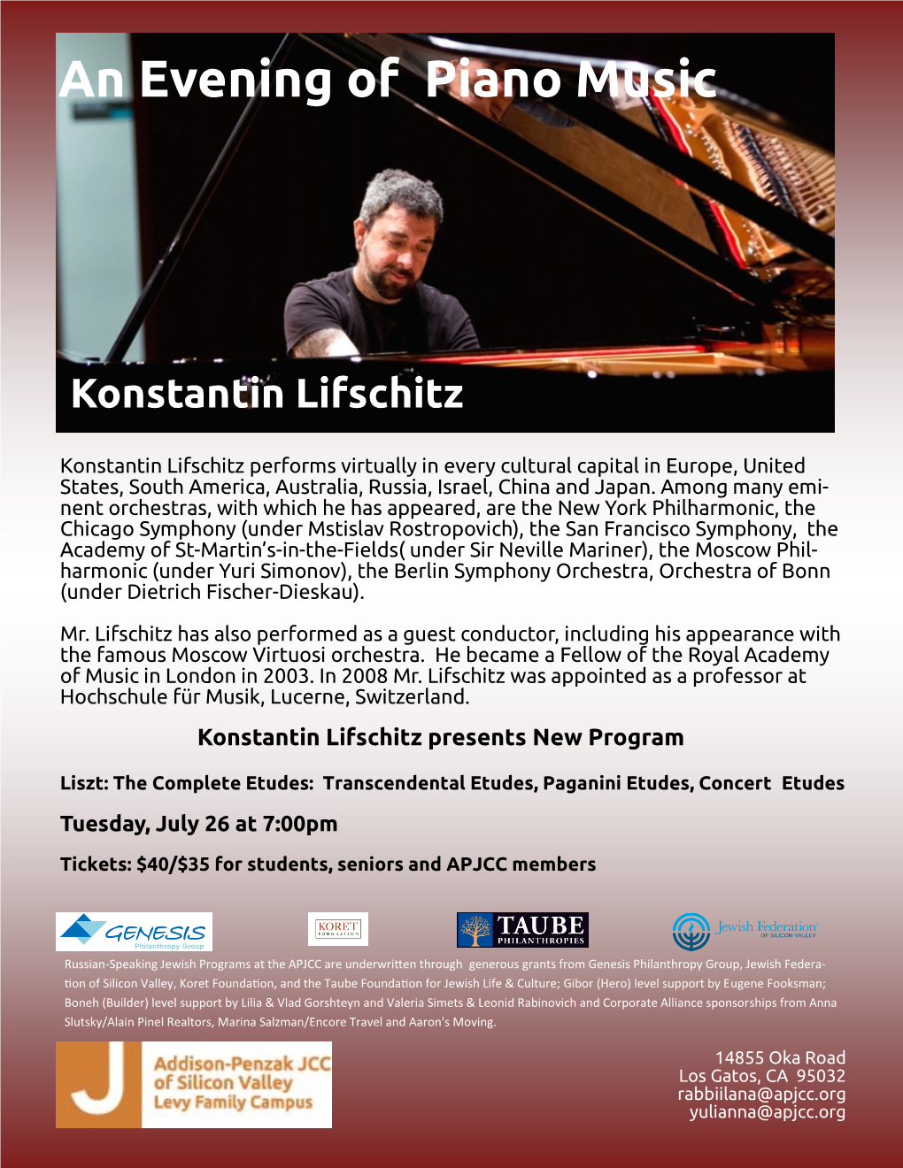 An Evening of Piano Music