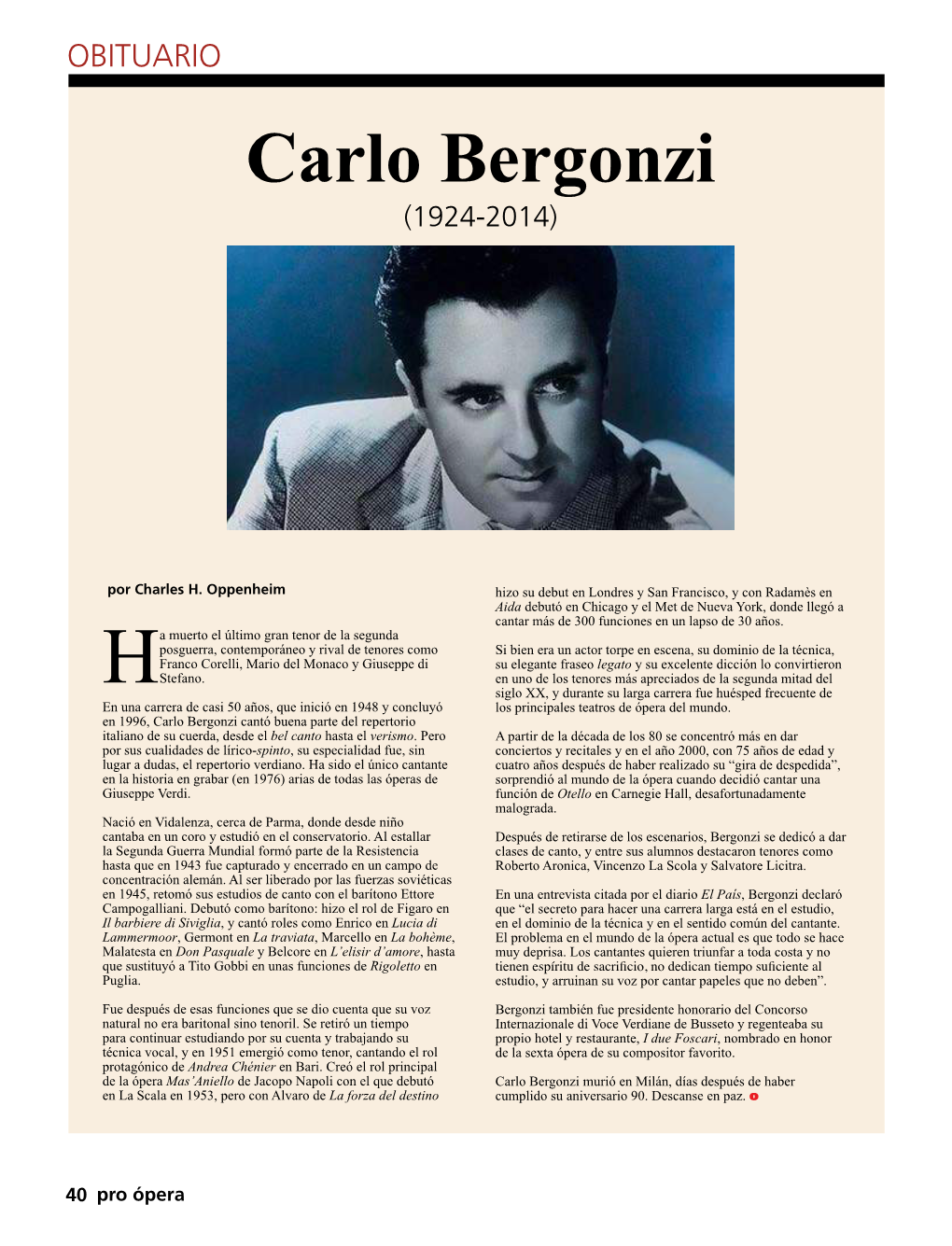 Carlo Bergonzi (1924-2014)