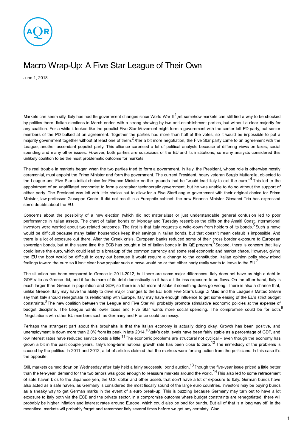 Macro Wrap-Up: a Five Star League of Their Own