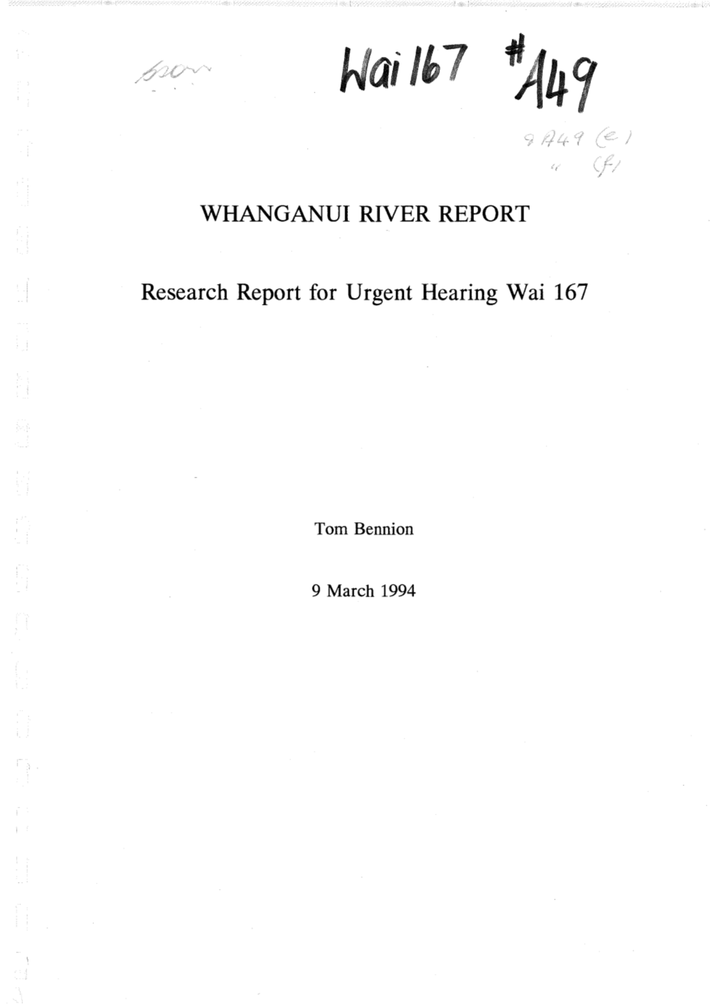 Whanganui River Report