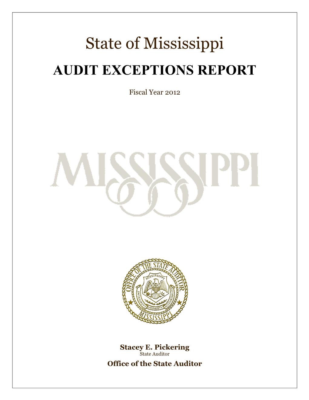 Audit Exceptions Report