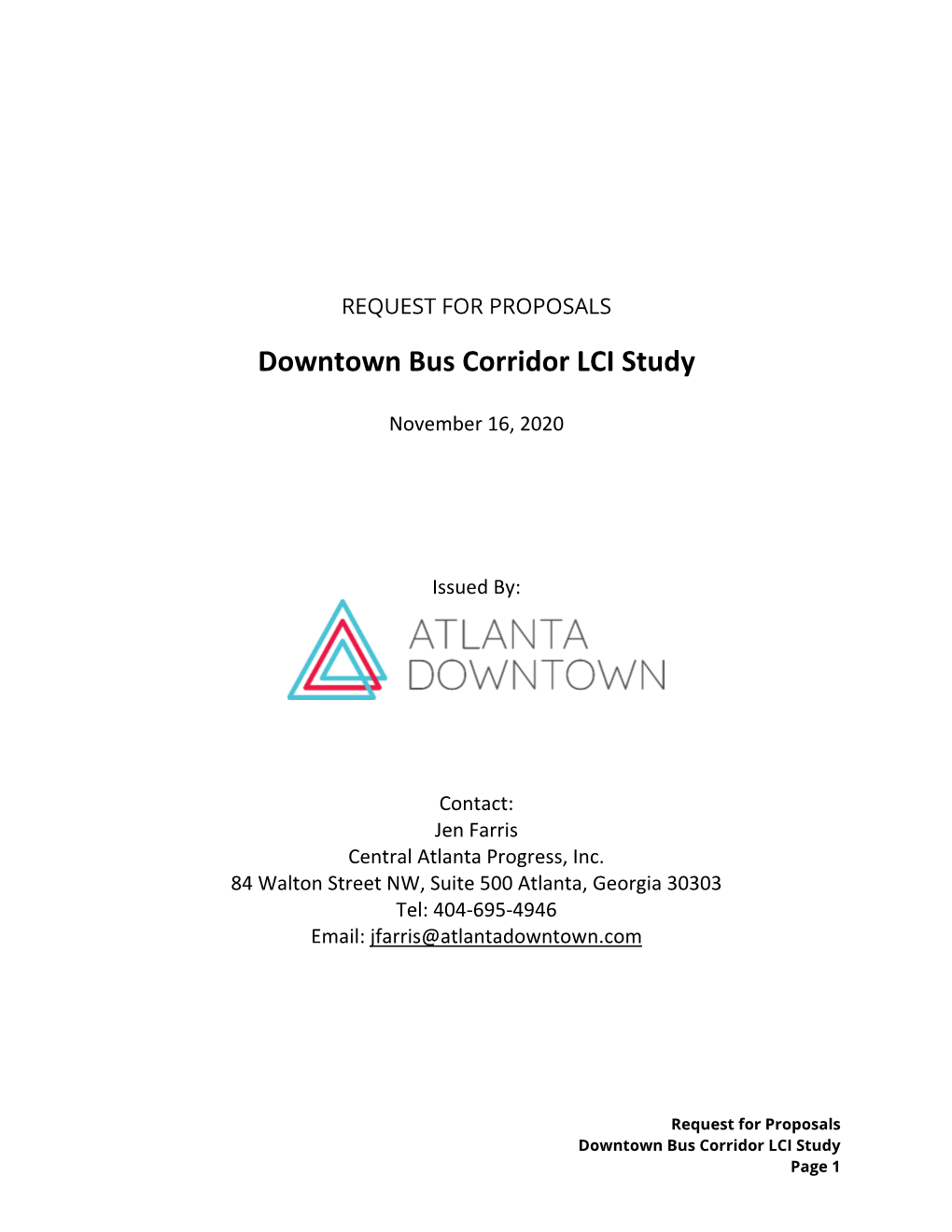 Downtown Bus Corridor LCI Study