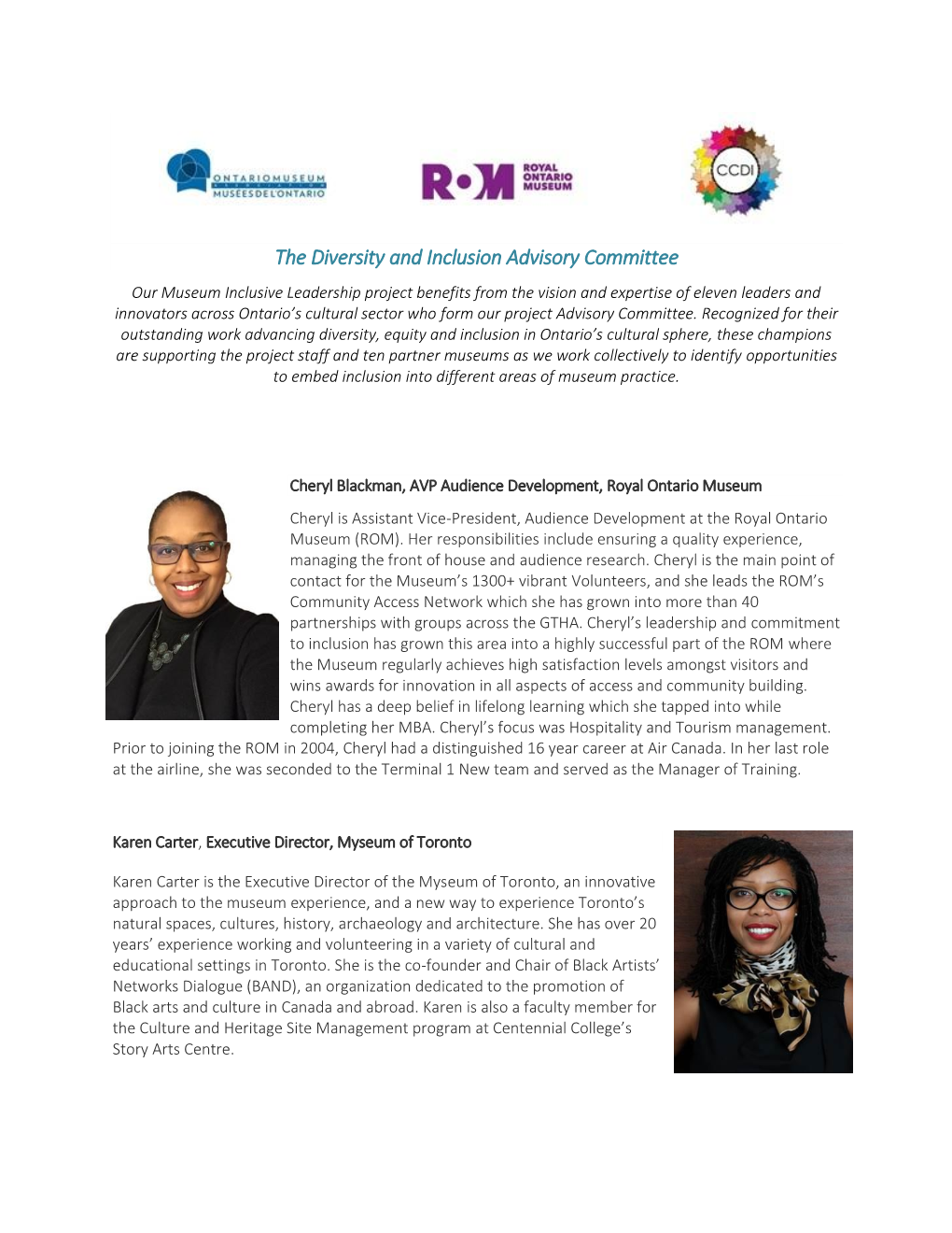 The Diversity and Inclusion Advisory Committee