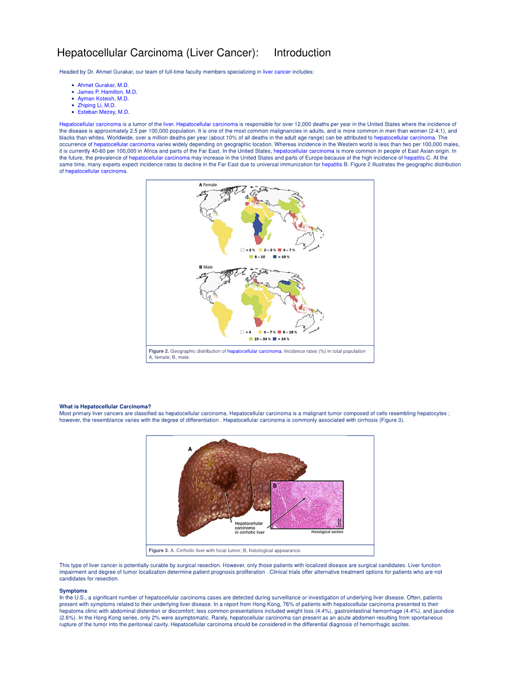 Hepatocellular Carcinoma (Liver Cancer): Introduction