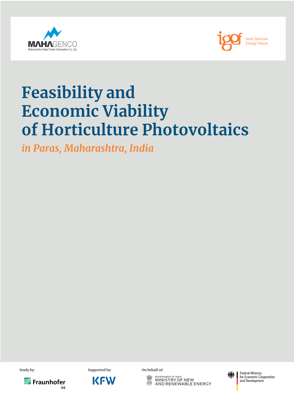 Feasibility and Economic Viability of Horticulture Photovoltaics in Paras, Maharashtra, India