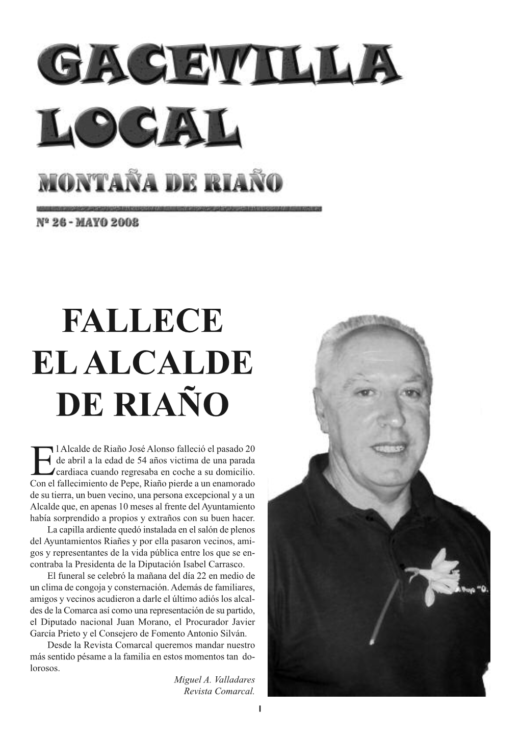 Fallece El Alcalde De Riaño