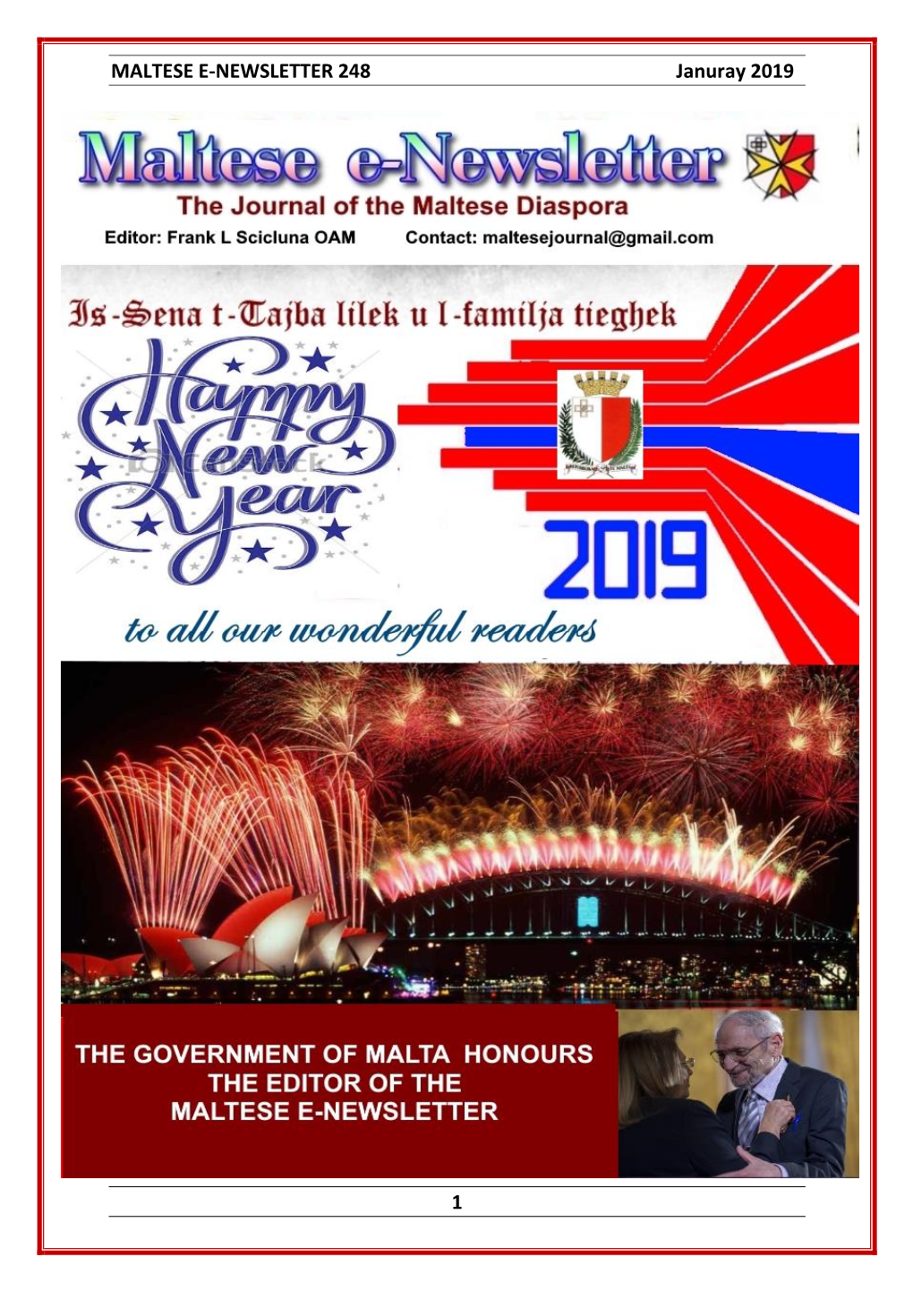 MALTESE E-NEWSLETTER 248 Januray 2019 1