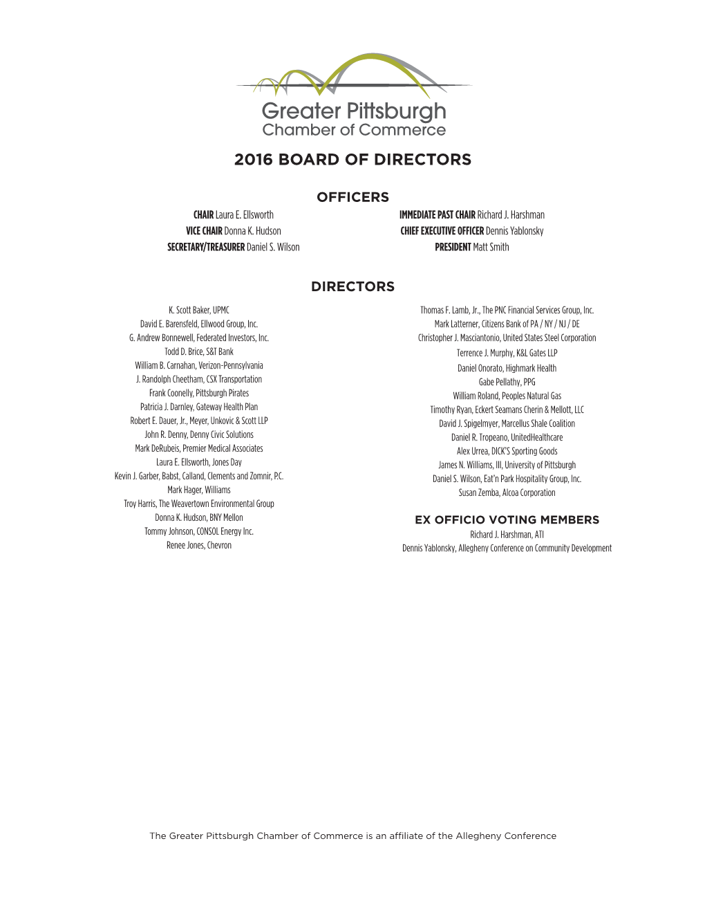 2016 Board of Directors