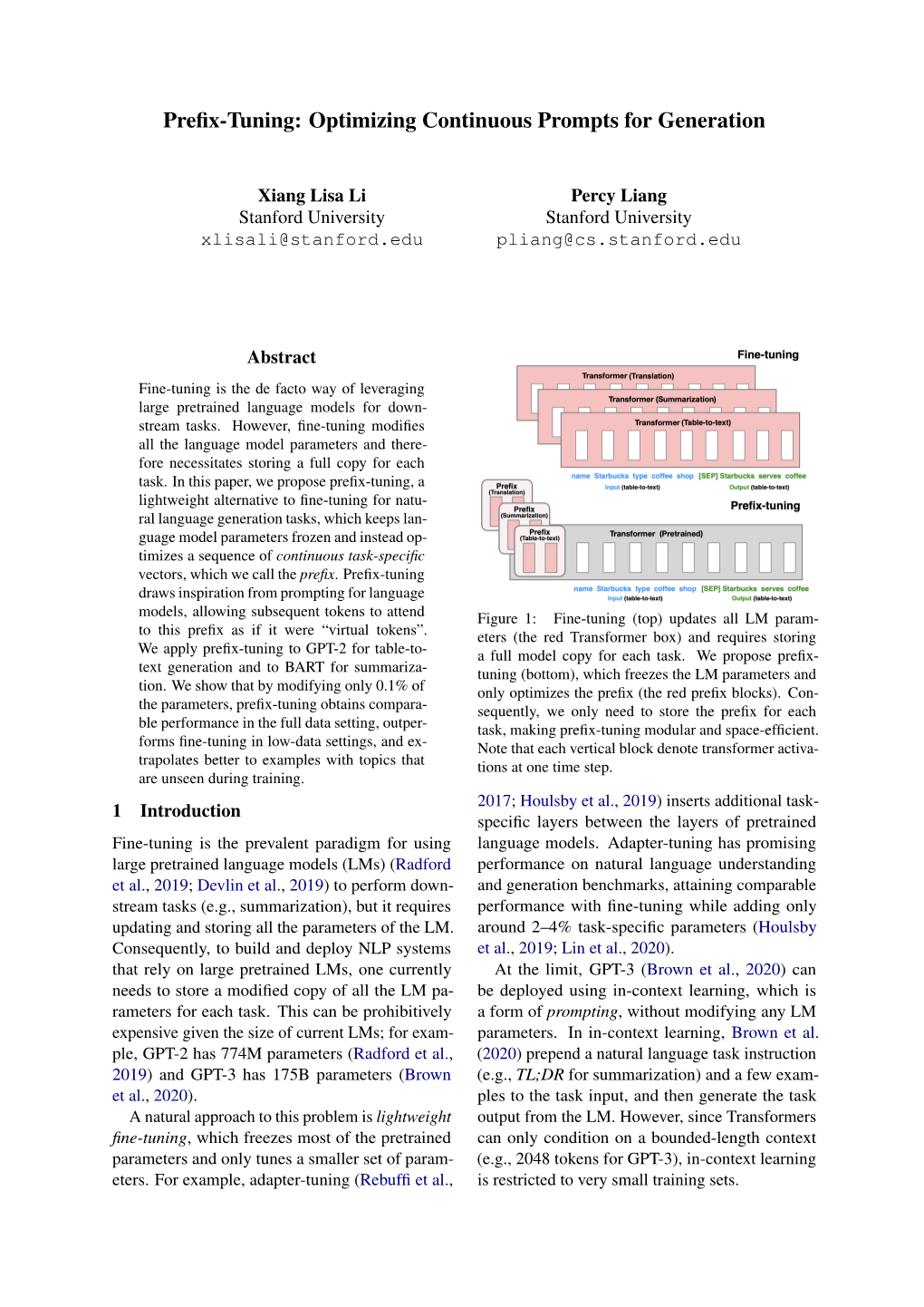 Prefix-Tuning