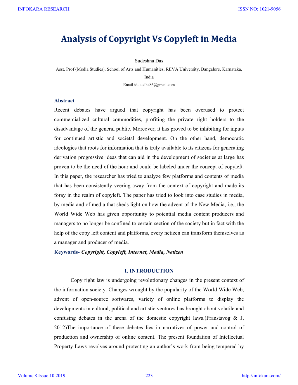 Analysis of Copyright Vs Copyleft in Media