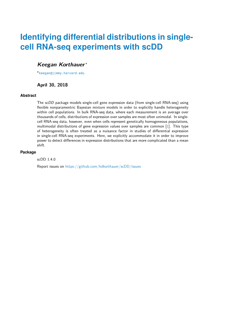 Identifying Differential Distributions in Single-Cell RNA-Seq