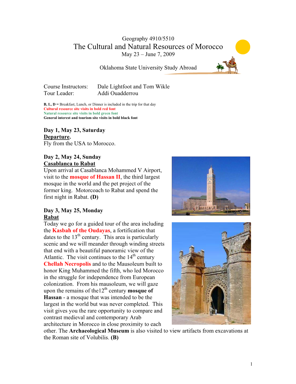 Morocco Itinerary.Pdf